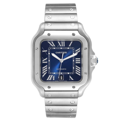 Luxury Santos XL Blue Dial Steel Mens Watch